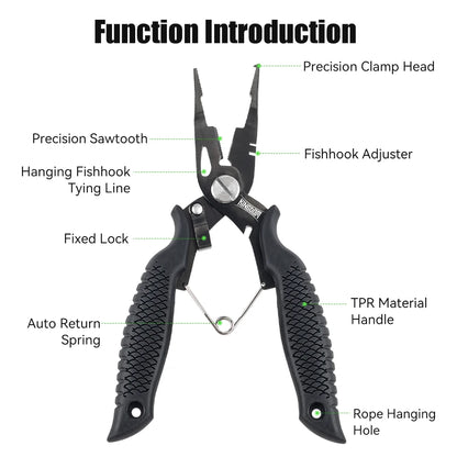Kingdom Fishing Pliers Multifunctional Split Ring Wire Cutter Hooks Remover Fishing Tackle 62g 82g 14CM 15.6CM Fishing Equipment