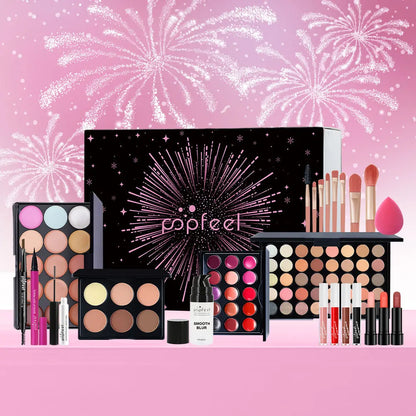 Makeup Kit Gift Box Beauty Eyeshadow Palette Eyeliner Lipstick Mascara Brush Makeup Full Set for Women Female Beginner Student