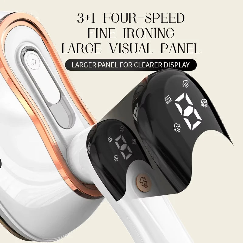 110V/220V Handheld Steam Iron Foldable Garment Steamer 1200W Power Portable 5 Speed Steamer Touch Screen Rotary Electric Iron