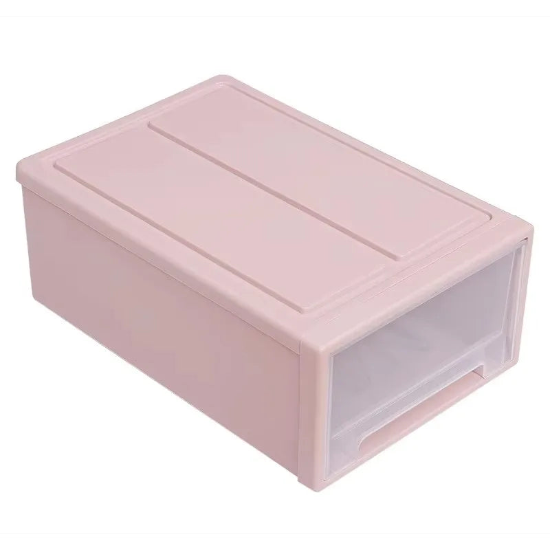 Stackable Quilt Storage Drawer Transparent Wardrobe Organizer Household Closet Storage Box Home Plastic Desktop Sundries Boxes