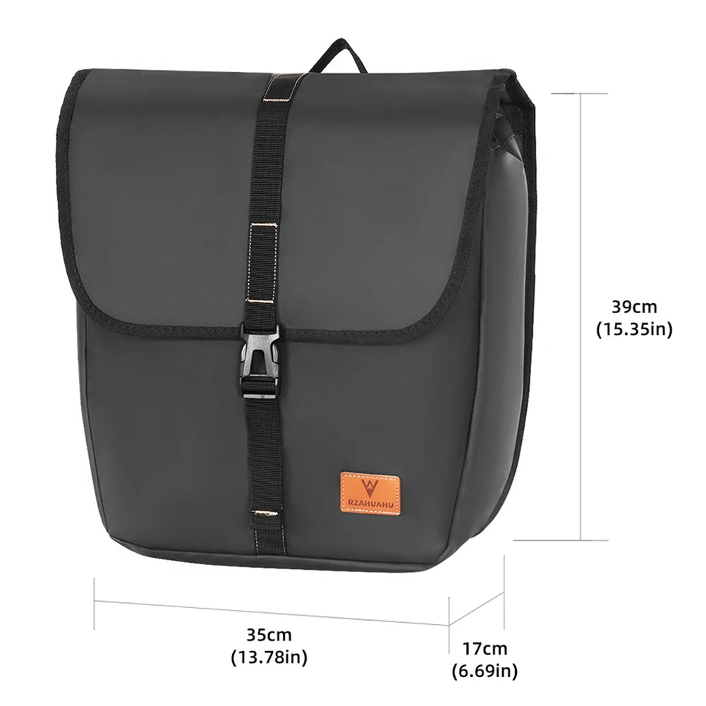 Waterproof Bicycle Rear Seat Bag Multifunctional Bike Rack Trunk Pannier Bag with Handle Large Capacity Cycling Tail Saddle Bags