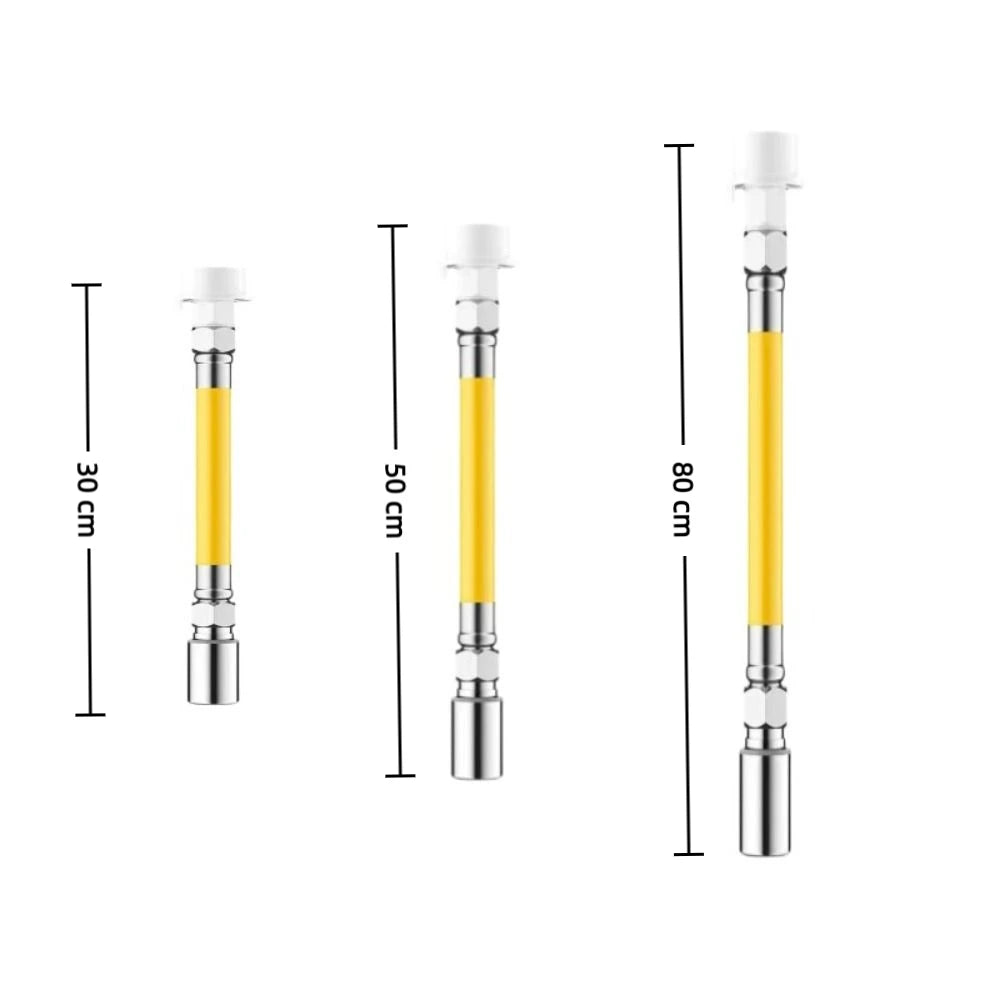 2 Mode Adjust Faucet Extension Extender Adjust Stainless Steel Extension Tube Free Bending Splashproof 360 Degree Extension Tube