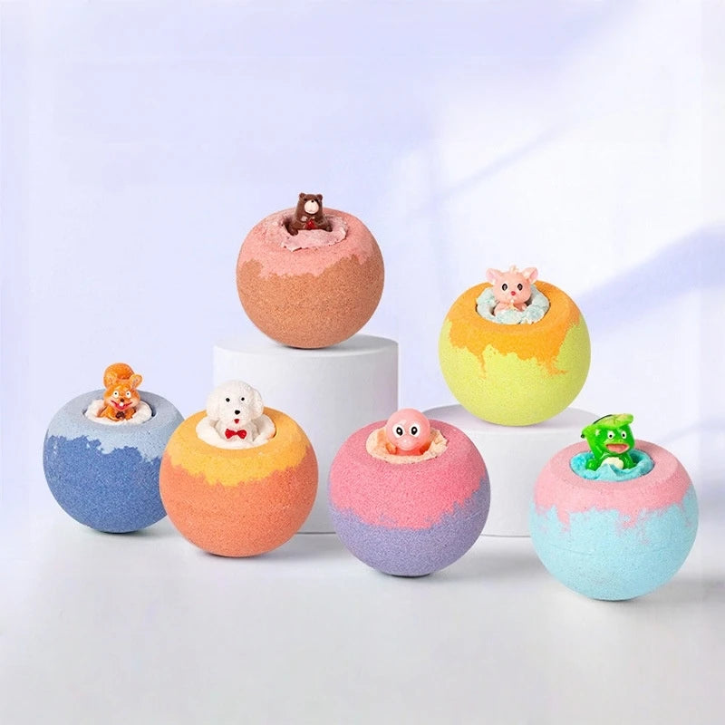100G Bath Bombs with Surprise Toys for Kids, Inside for Kids &amp; Boys and Girls Holiday Bubble Bath with Cheerful Scent
