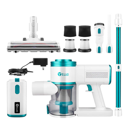 Cordless Handheld Vacuum Cleaner 27Kpa 250W 60Mins Touch Screen Rechargeable Vacuum Cordless for Pet Hair Carpet Hardwood Floor