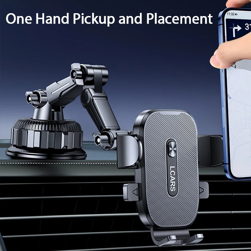 New Car Phone Mount Stable Anti Vibration Suction Cup Stand Rotatable Universal Dashboard Holder for Pickup Truck SUV