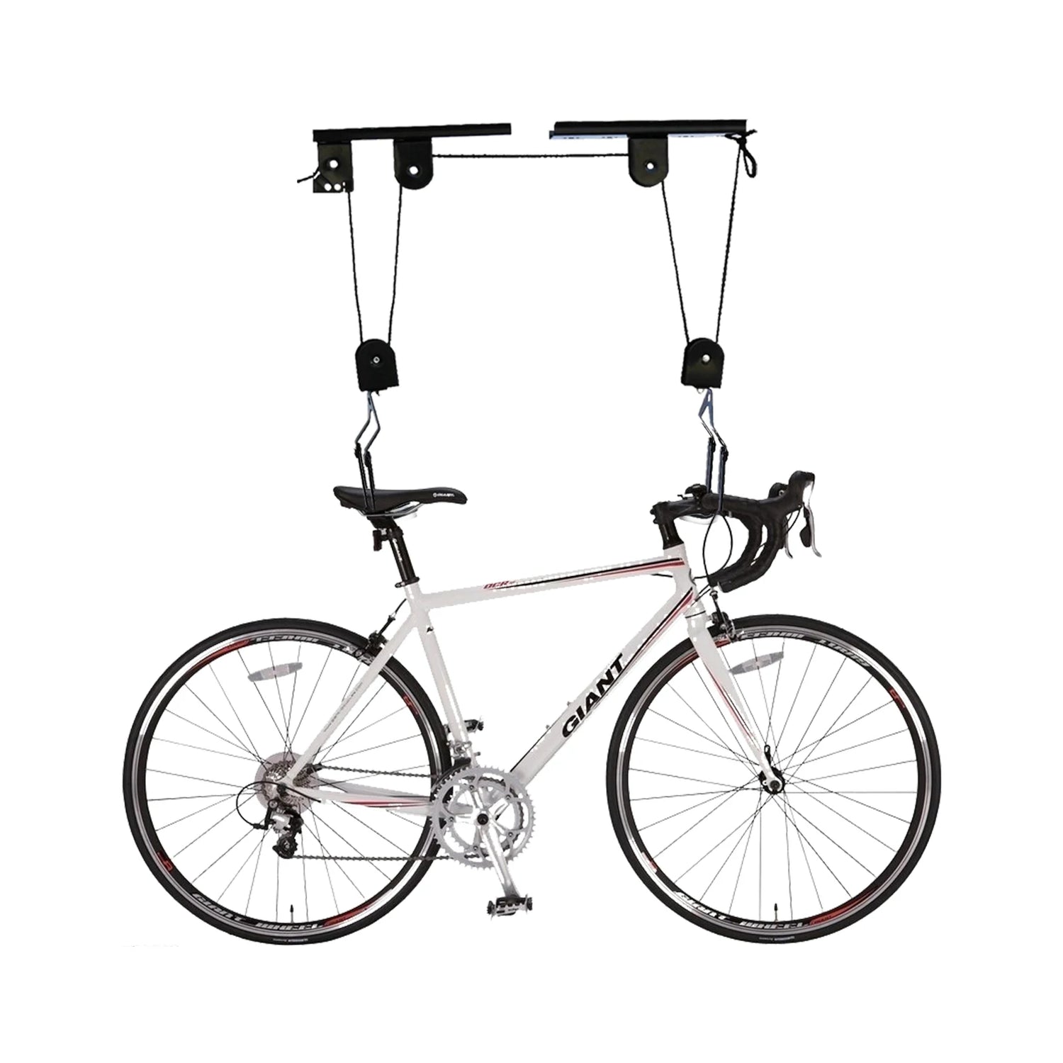 Bike Hoist for Garage Ceiling Mount Pulley System Bike Storage Set Of Bike Hangers for Garage Storage