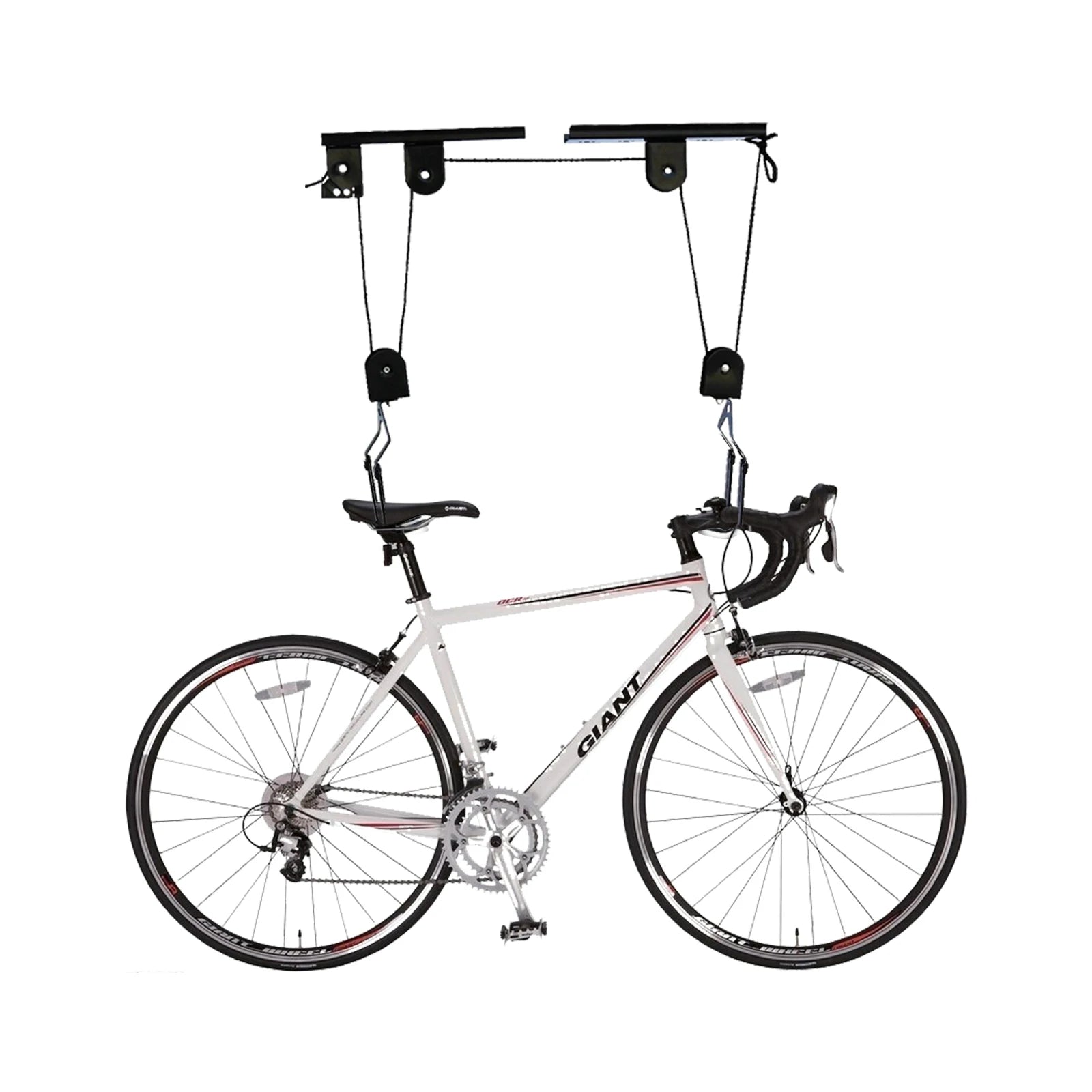 Bike Hoist for Garage Ceiling Mount Pulley System Bike Storage Set Of Bike Hangers for Garage Storage