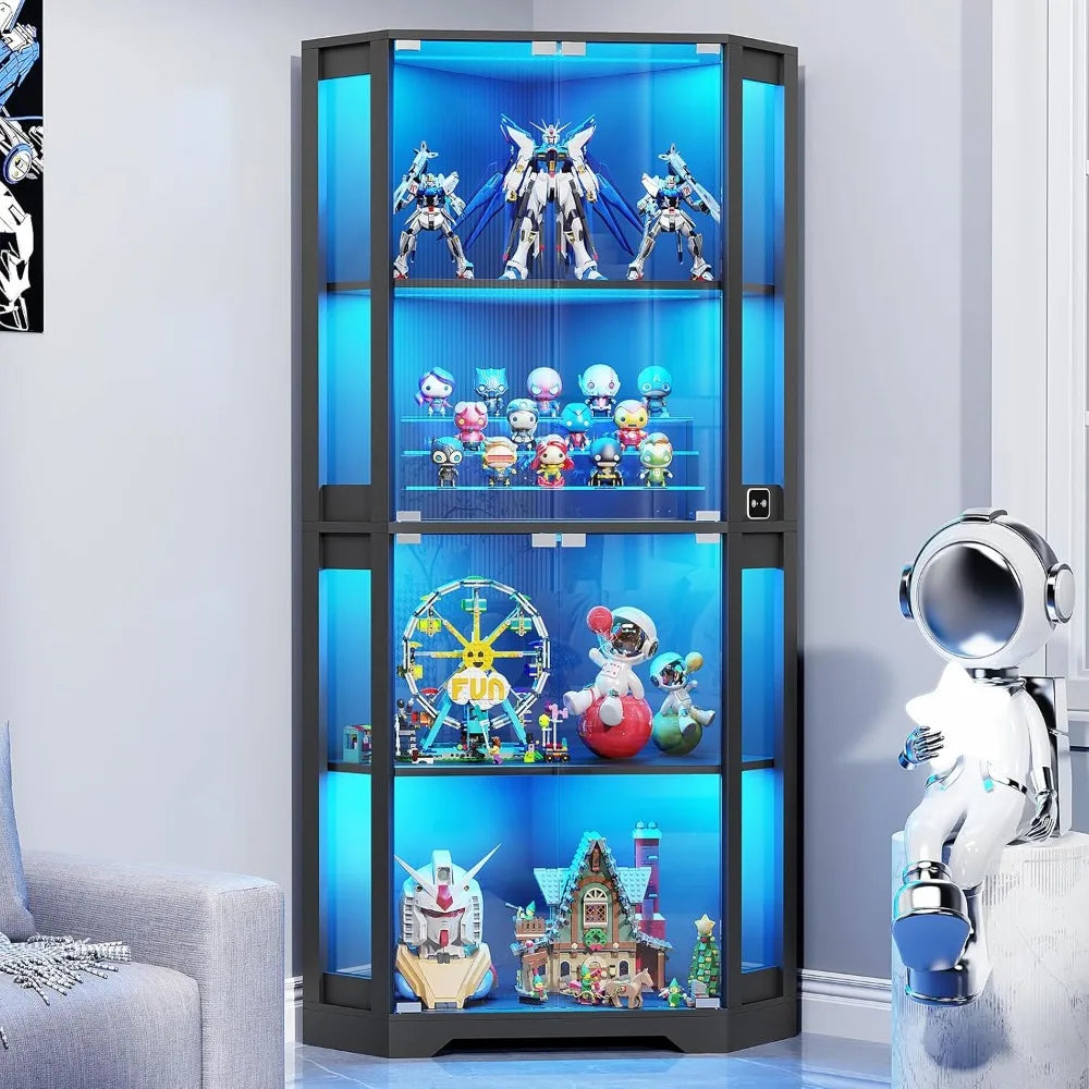 corner display cabinet with glass doorscorner display cabinet with
