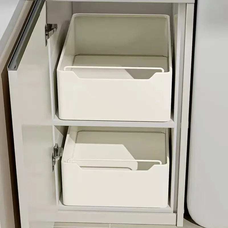 Pull Out Cabinet Organizer with Slide Rails Storage Rack