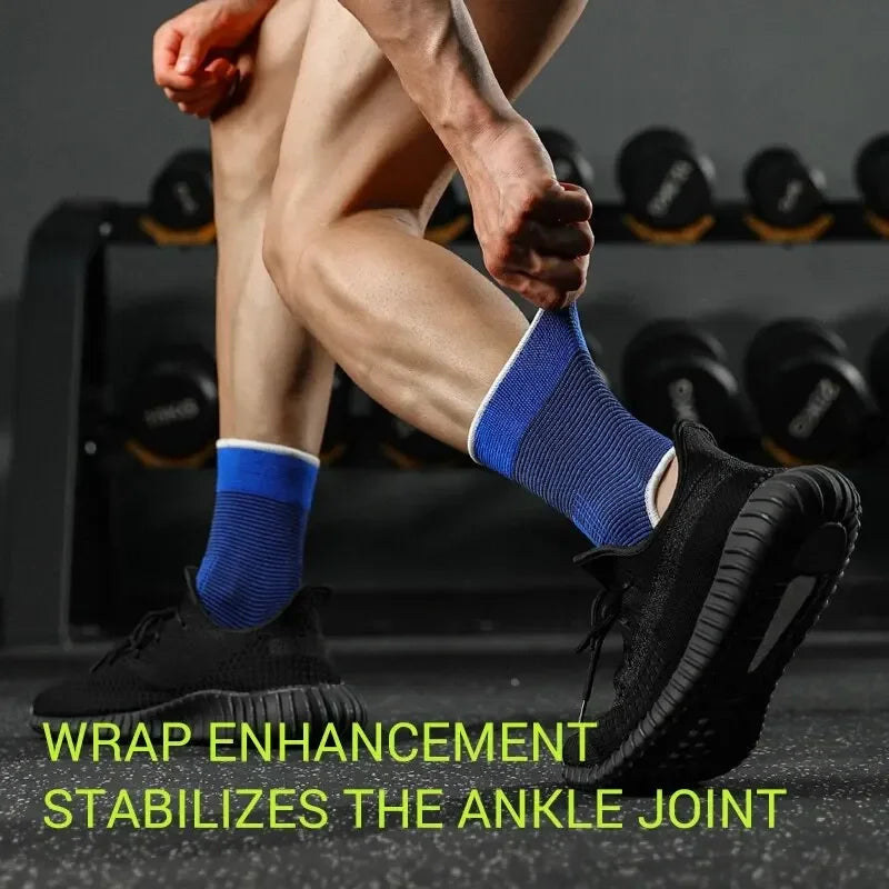 1Pair Multi-Sport Ankle Brace Knitted Breathable Compression Support for Basketball Football Gym Running Stability Protector