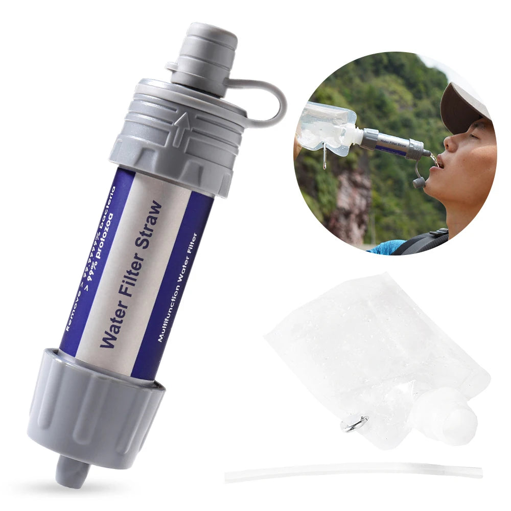 Outdoor Survival Water Purifier Water Filter Straw Water Mini Filter Filtration System for Outdoor Activities Emergency Life