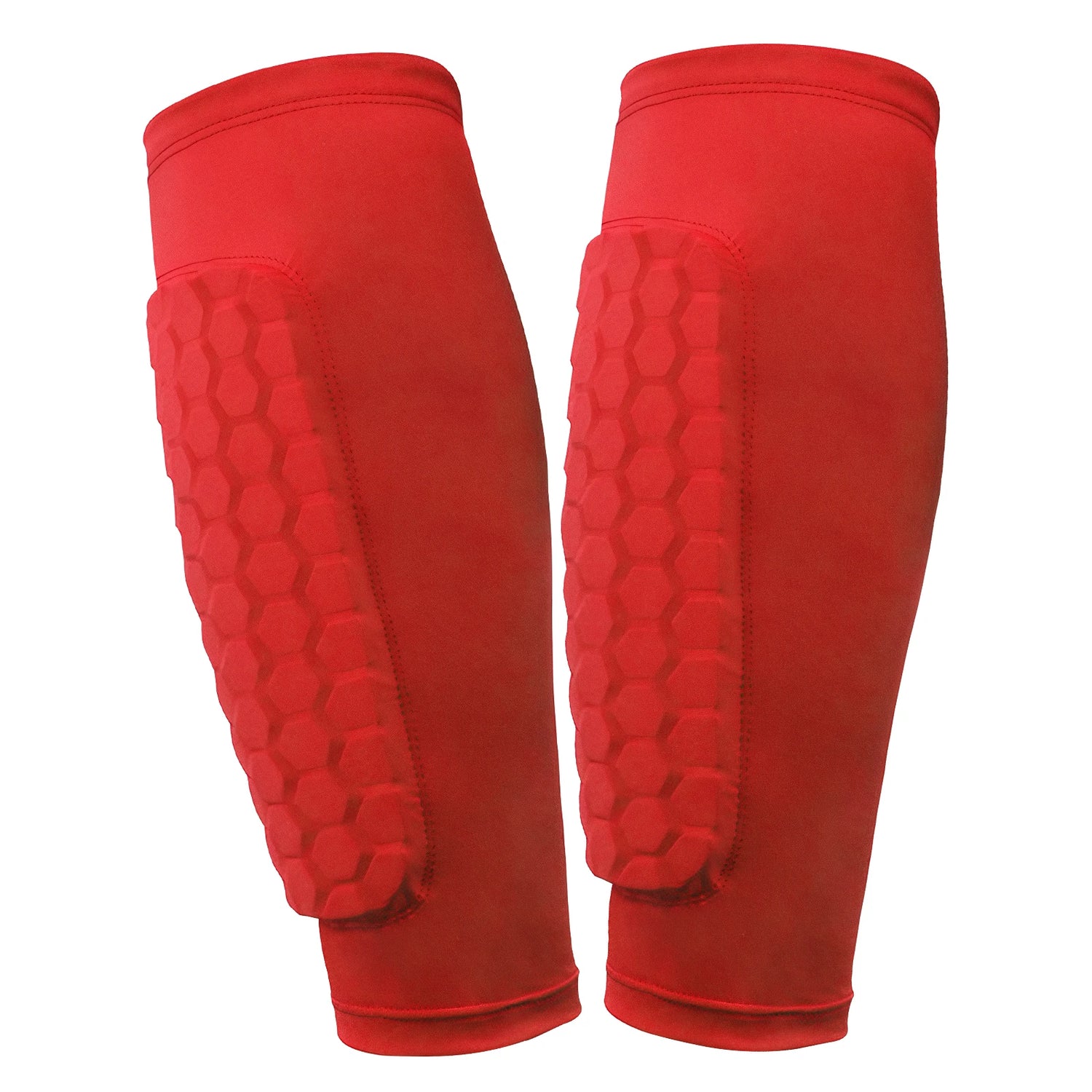 Soccer Shin Pads with Honeycomb Pads Football Shin Pads Ergonomic Lightweight Calf Protective Gear for Kids Youth Adults