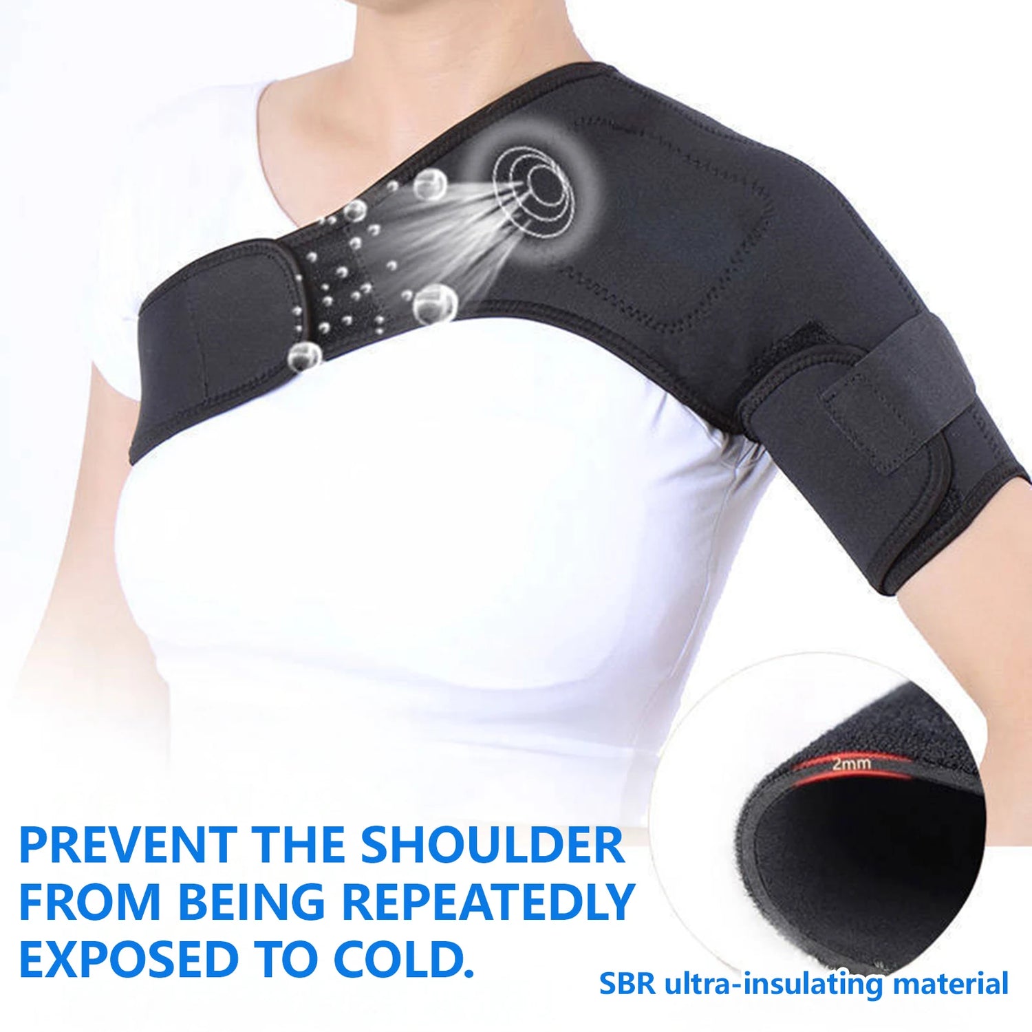 Portable Self Heating Shoulder Wrap Adjustable Thermal Therapy for Neck and Shoulder Pain Relief  for Joint Pain Relief