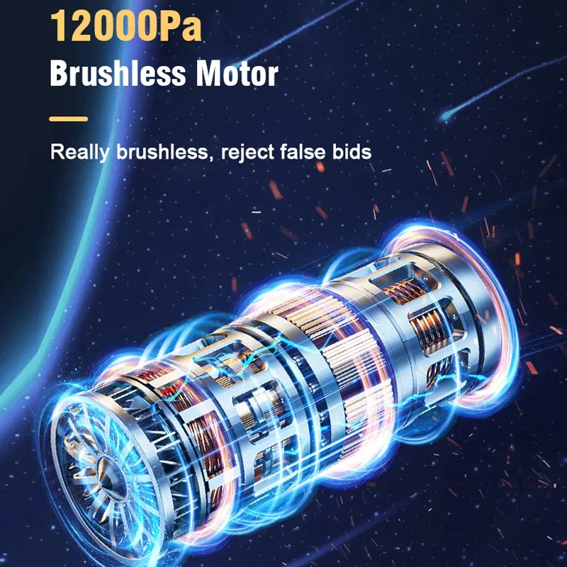 Brushless Car Vacuum Cleaner Cordless Handheld Auto Vacuum Home &amp; Car Dual Use Mini Vacuum Cleaner with Builtin Battrery