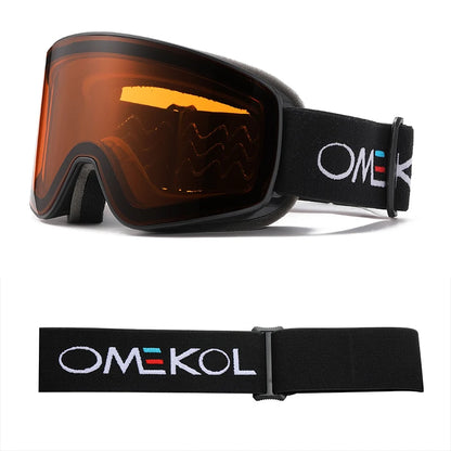 OMEKOL BRAND NEW Double Layers Anti-Fog Ski Goggles Snow Snowboard Glasses Outdoor Sport Snowmobile Eyewear