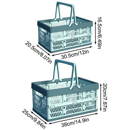 1/2PCS Folding Portable Fruit And Vegetable Storage Basket Sundry Arrangement Thickened Plastic Picnic Basket