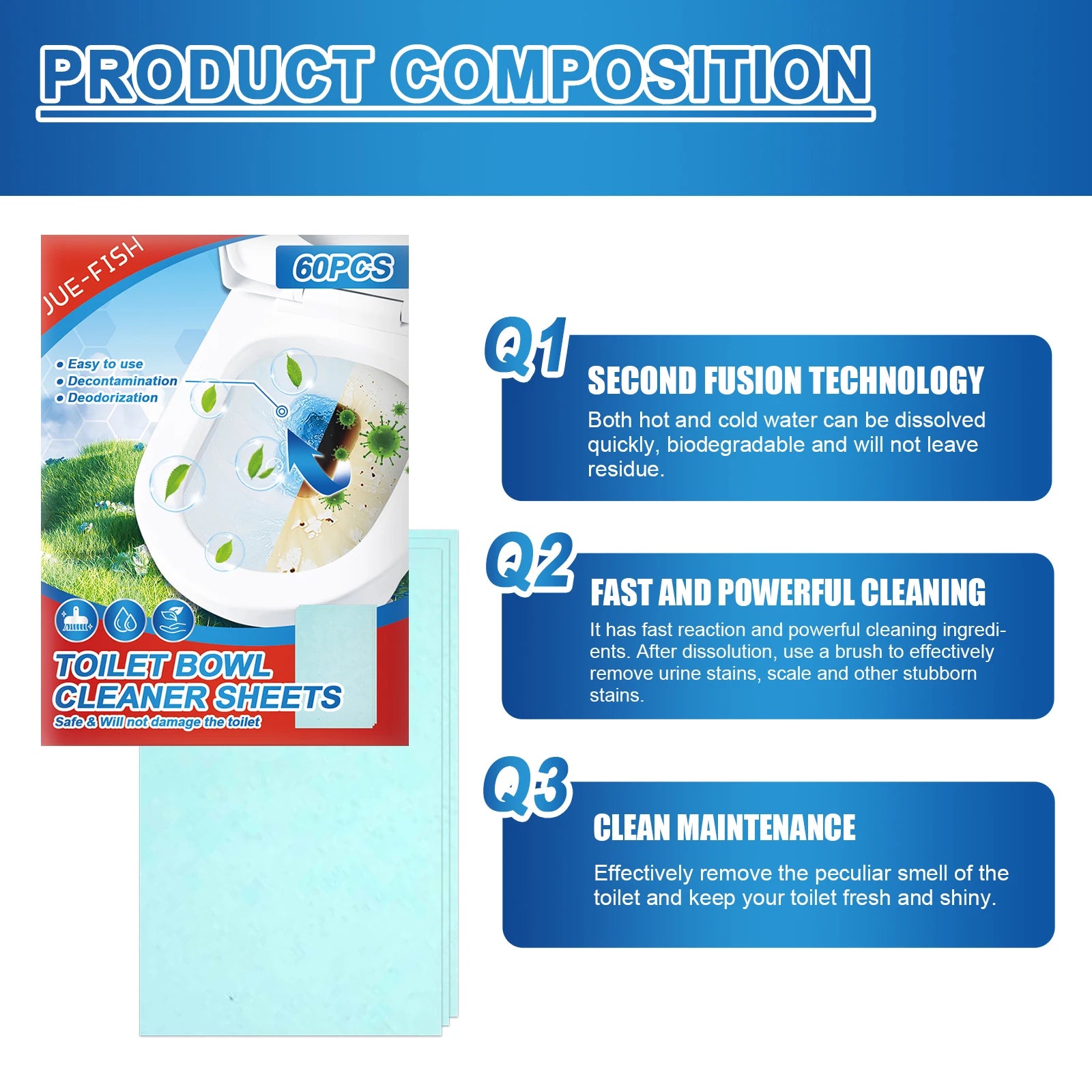 Toilet Cleaner Toilet Cleaning Tablets Yellow Dirt Cleaning Products for Home Fragrance Freshener Bathroom Domestic Garden