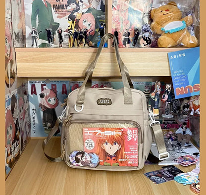 Multifunctional Shoulder Crossbody Bag with Large Capacity for Students To Attend Classes and Tutoring Tote Bag for Girls