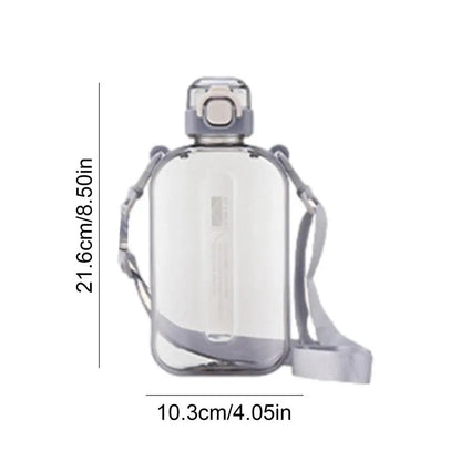 Travel Portable Bottle, 750ml Flat Water Bottle For Camping, Outdoor Hiking Straight Drinking Kettle, Saving Storage Bag Space