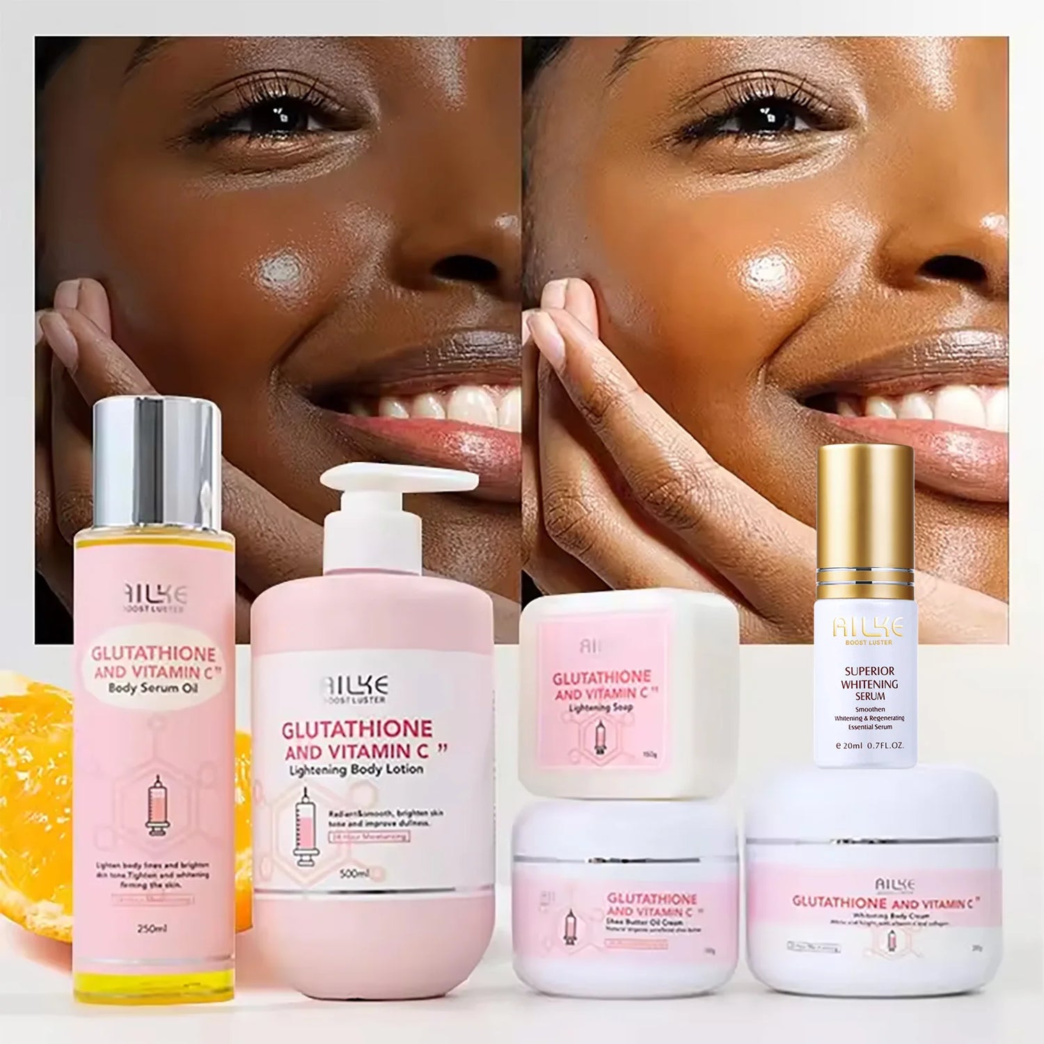 AILKE Vitamin C Cream, Hydration &amp; Brightening Lotion, Improve Dull Skin, Clean Skin, Glowing Beauty Face &amp; Body Care