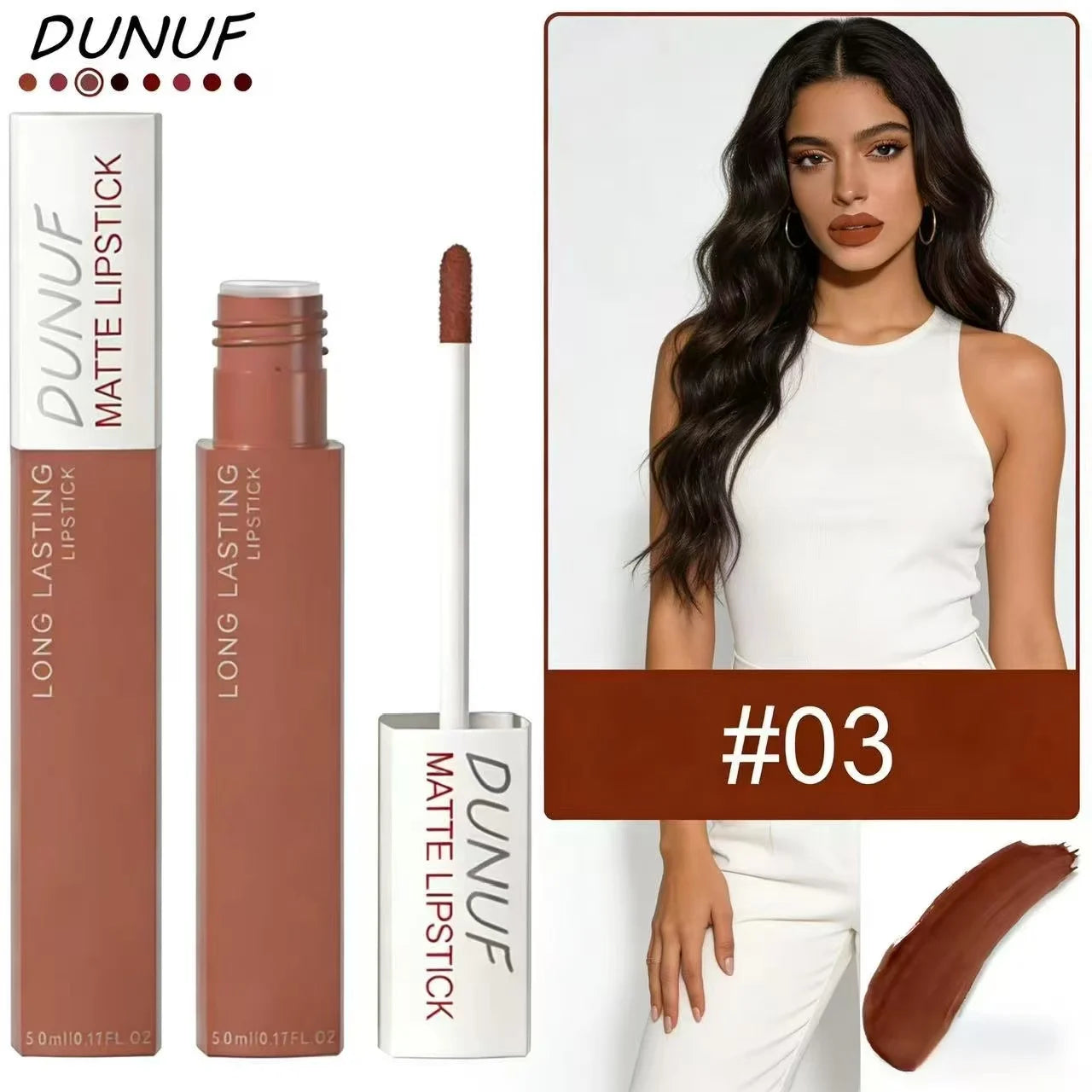 8pc/set Long-Lasting Lip Gloss Matte Waterproof Lipstick Lip Stain Non-transfer Highly Pigmented Nude Red Y2K Daily&amp;Party Makeup