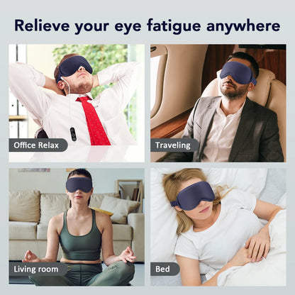 Hot Compress Electric Steam Eye Mask 3D Massage Constant Temperature Smart Timing Sleep Shading Sleeping Mask Eye Relief