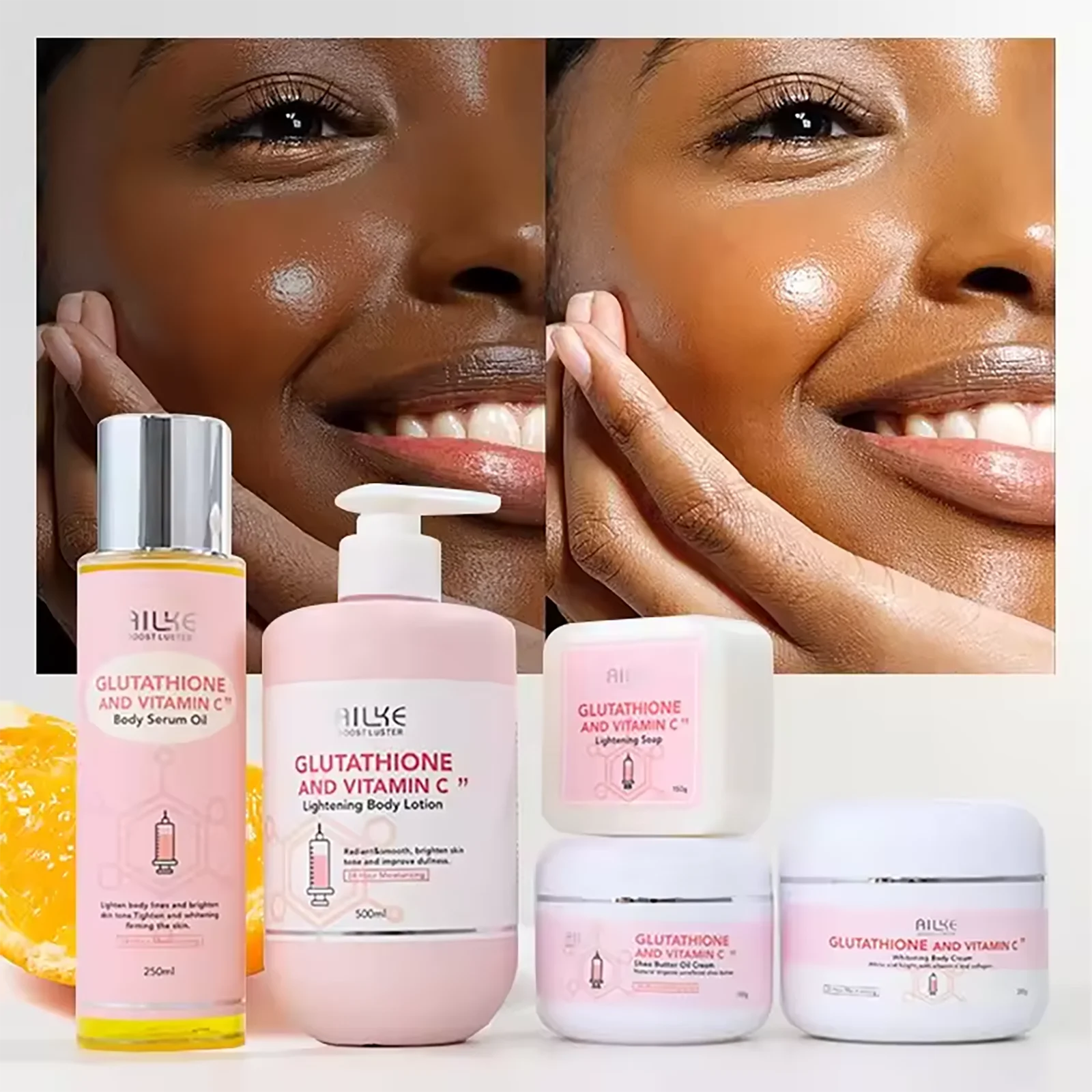 AILKE Vitamin C Cream, Hydration &amp; Brightening Lotion, Improve Dull Skin, Clean Skin, Glowing Beauty Face &amp; Body Care