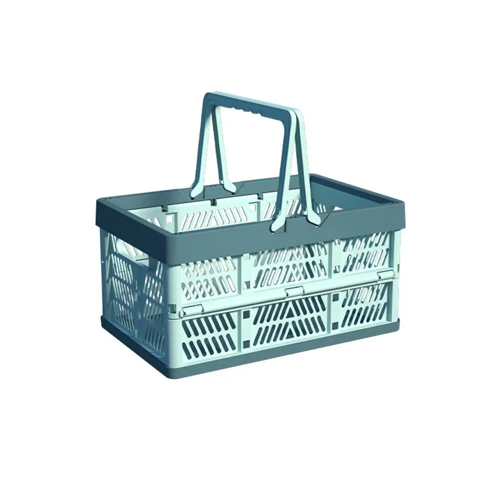 1/2PCS Folding Portable Fruit And Vegetable Storage Basket Sundry Arrangement Thickened Plastic Picnic Basket