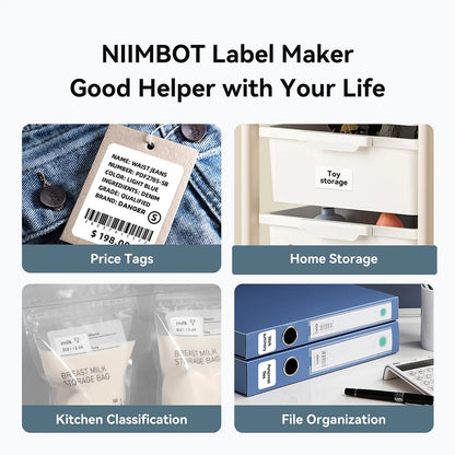 Niimbot B1 Portable Thermal Printer Bluetooth Mini Label Printer Adhesive Paper Maker Sticker Printer 2 Inch Labeling Machine