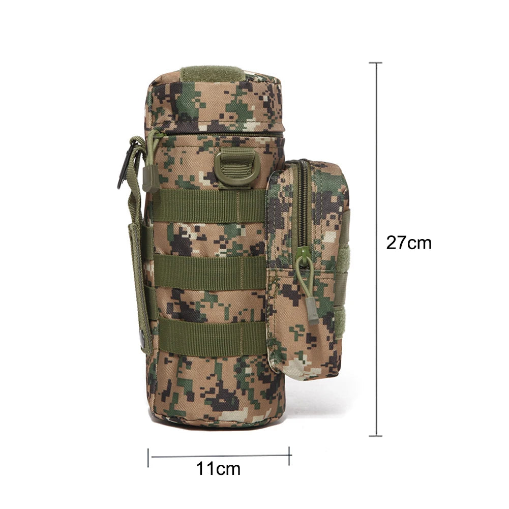 Molle Water Bottle Bag Portable Bottle Pouch Holder Portable Kettle Carrier for Outdoor Camping Hiking Fishing