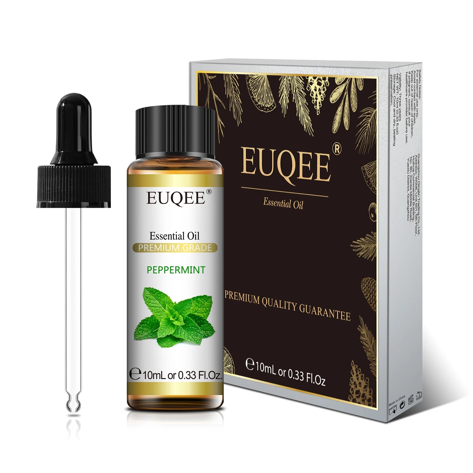 EUQEE 10ml Aromatic Essential Oil Lemongrass Lavender Eucalyptus Peppermint Tea Tree Sweet Orange Aromatherapy Oil for Diffuser