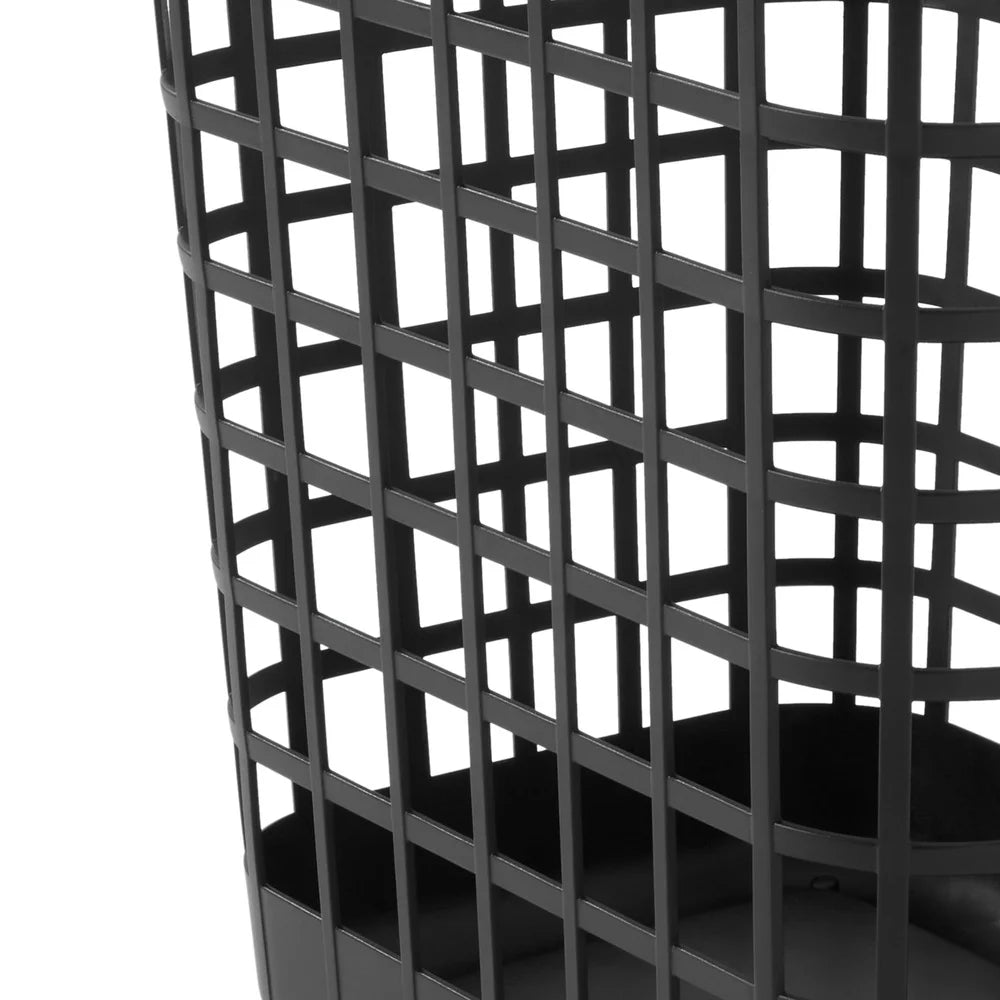 Rolling Laundry Hamper 2.6 Bushel Black Plastic Storage Bin Open Top Portable with Casters Easy Clean Durable Home Dorm Room