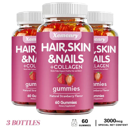 Hair, Skin &amp; Nails Gummies | Hair Vitamins for Men and Women | Biotin SupplementsSupplements