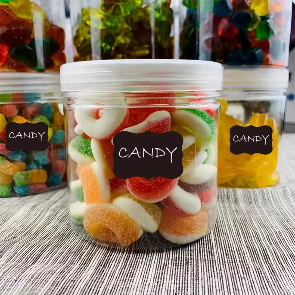 12pcs 250ml Storage Jars with Lids Clear Round Canister Empty Plastic Cosmetic Jar Food Storage Containers Travel Kitchen Supply