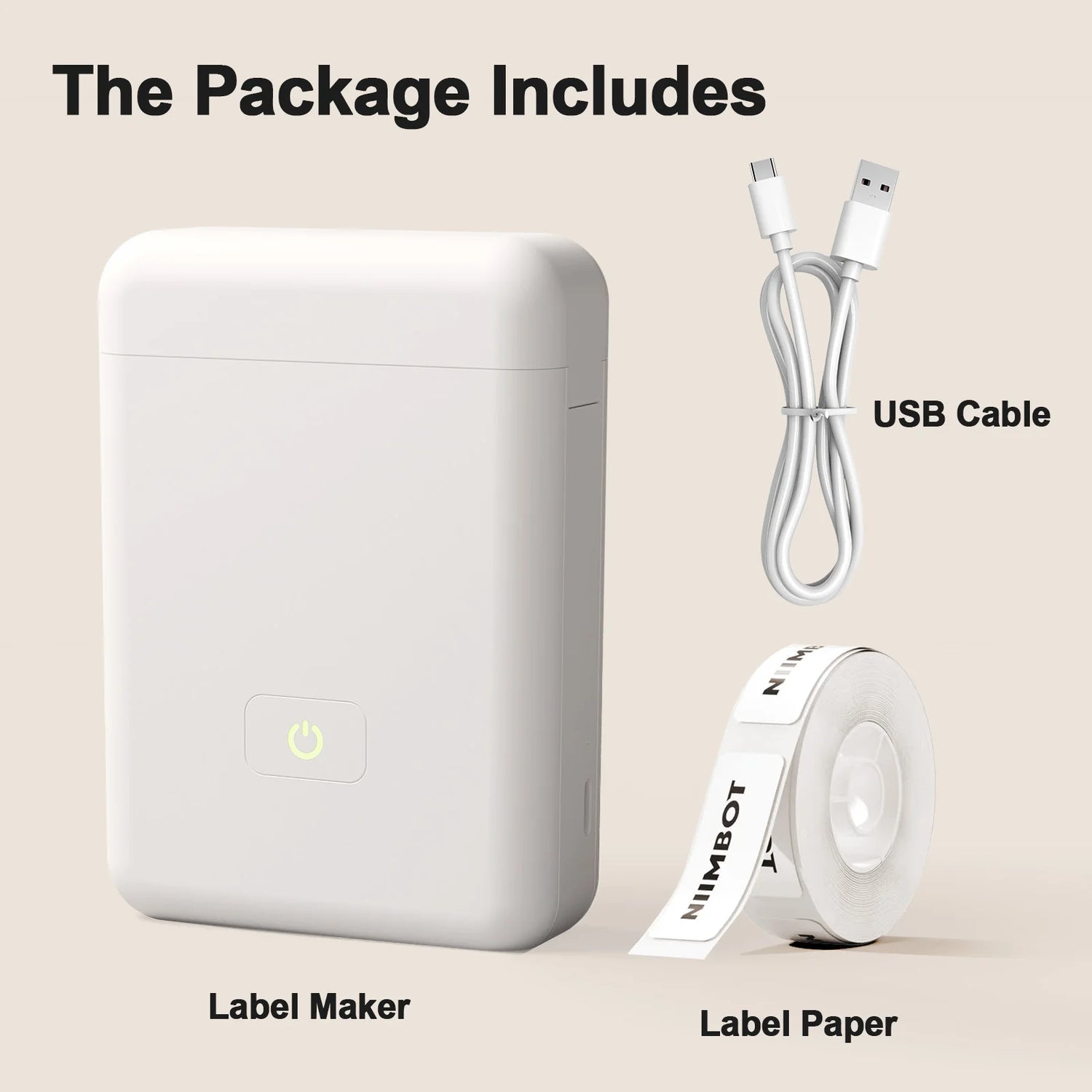Label Maker Machine with Tape Portable Printer Mini Thermal Printers Self-adhesive Sticker for School Home Office Organization