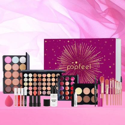 Makeup Kit Gift Box Beauty Eyeshadow Palette Eyeliner Lipstick Mascara Brush Makeup Full Set for Women Female Beginner Student