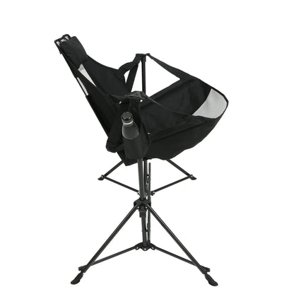 Hammock Camping Chair Folding Portable Aluminum Alloy Adjustable Back Swinging Chair Pillow Cup Holder Recliner Carry Bag