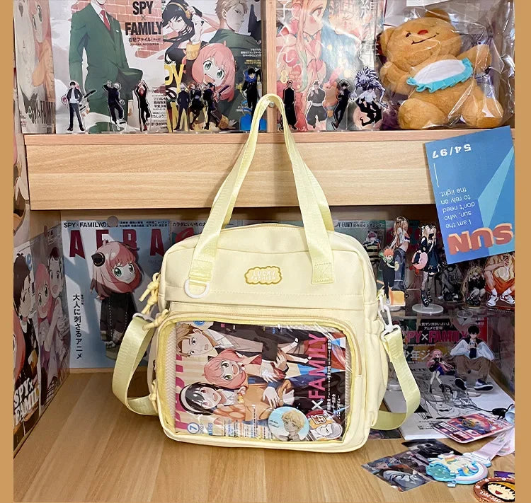 Multifunctional Shoulder Crossbody Bag with Large Capacity for Students To Attend Classes and Tutoring Tote Bag for Girls