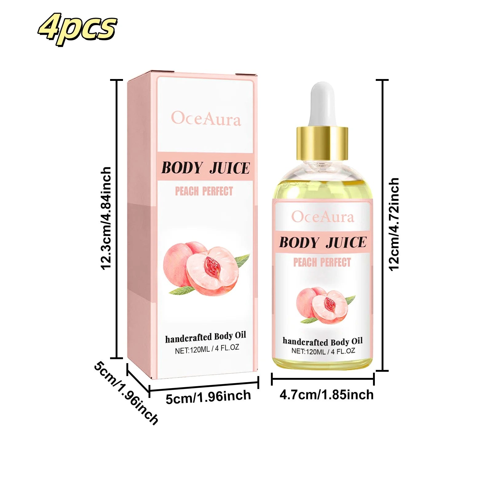 OCEAURA Handcrafted Body Oil Handcrafted Body Oil Body Oils For Women Dry Skin Massage Body Oil Moisturizing Relax 120ml