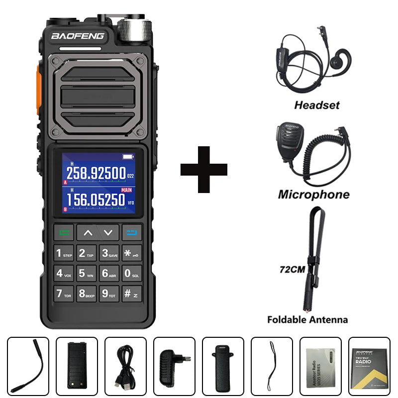 BAOFENG UV-25M Ham Radio High Powerful Tactical Walkie Talkie Full Band 10W Type-C 999CH 2 Way Radio BAOFENG NEW Upgrade UV-25