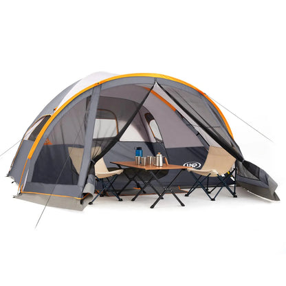 Camping Tent with Screen Room, Portable 6 Person Camping Tent, Family Dome Tent for Camping Outdoor - 14&