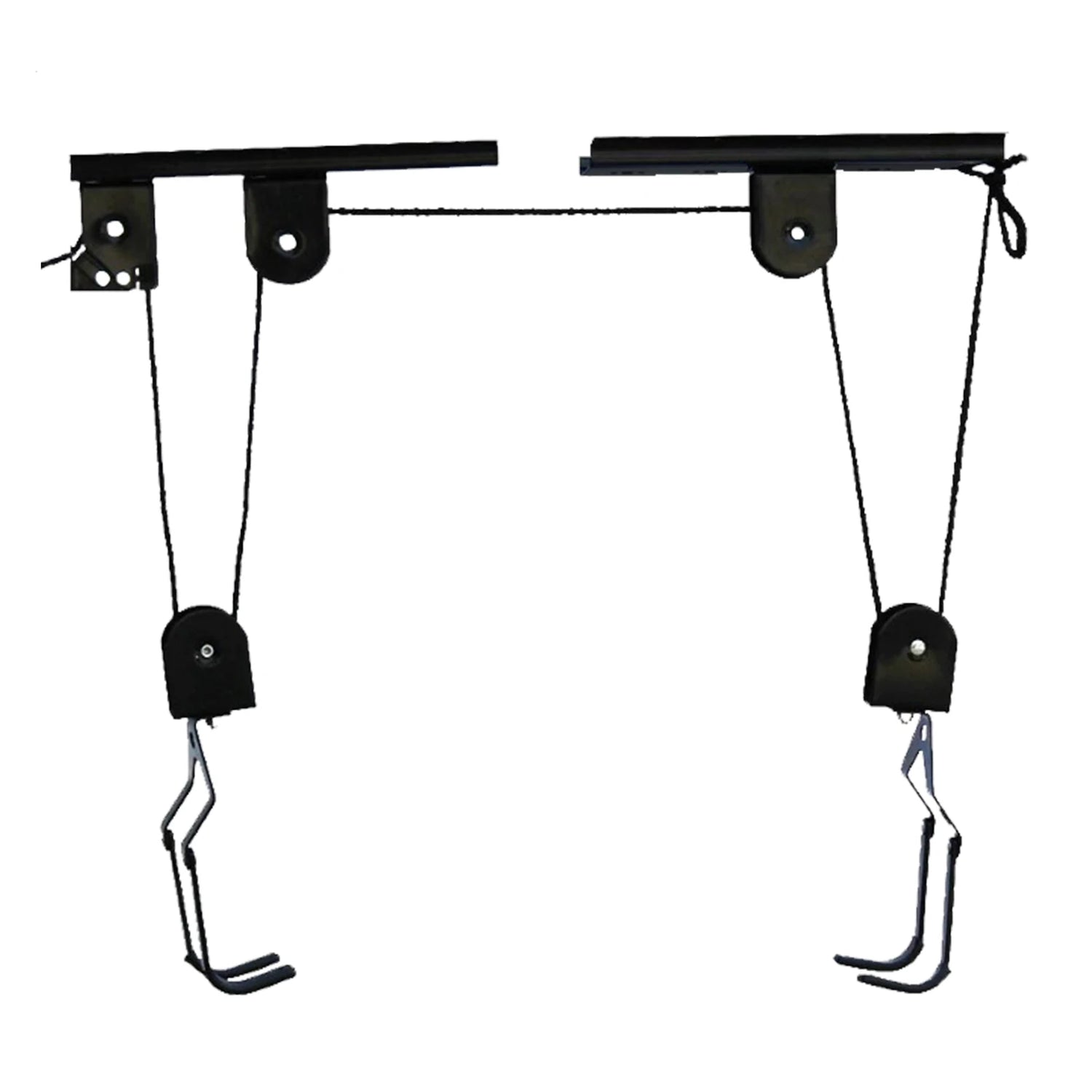 Bike Hoist for Garage Ceiling Mount Pulley System Bike Storage Set Of Bike Hangers for Garage Storage