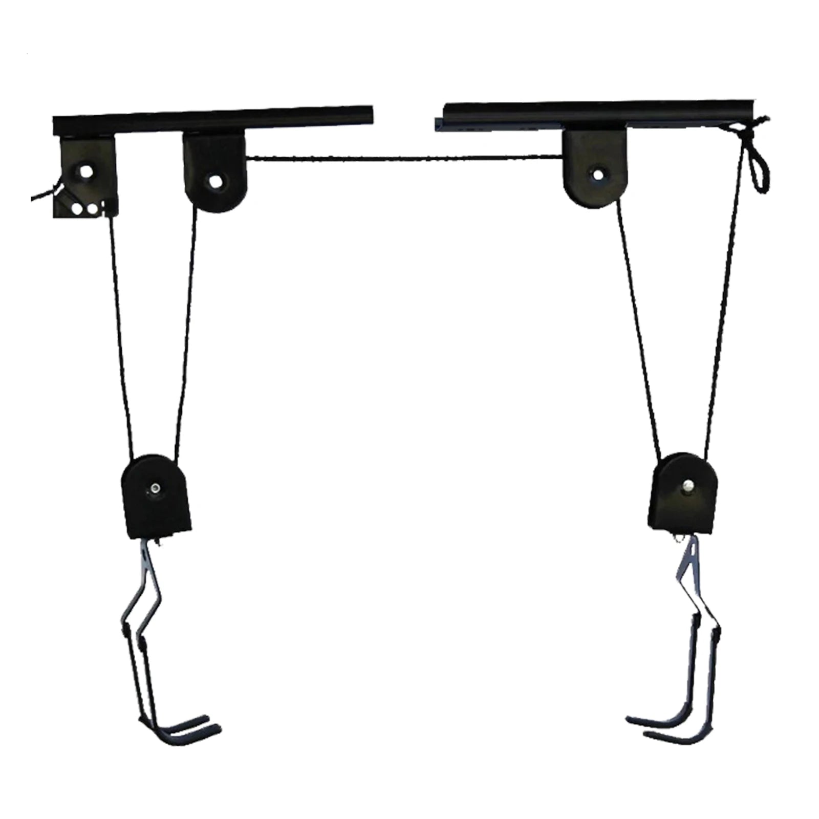 Bike Hoist for Garage Ceiling Mount Pulley System Bike Storage Set Of Bike Hangers for Garage Storage