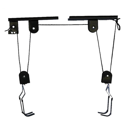Bike Hoist for Garage Ceiling Mount Pulley System Bike Storage Set Of Bike Hangers for Garage Storage