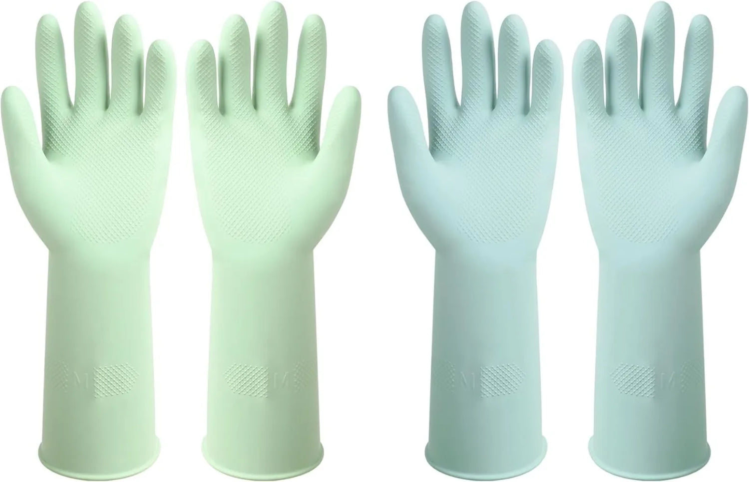 Dishwashing Rubber Gloves Reusable Kitchen Gloves 2Pairs Cleaning Gloves for Washing Dishes Long-lasting&amp;Non-Slip