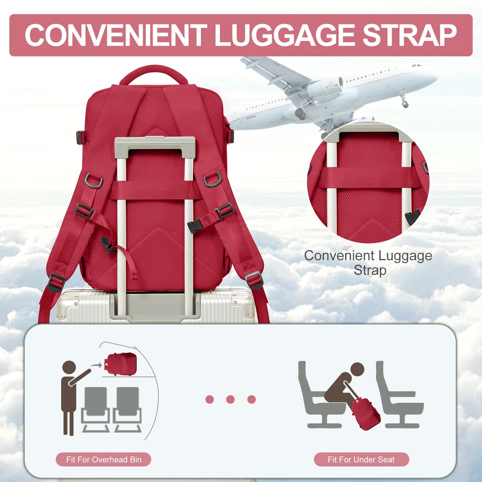 Waterproof Travel Backpack with Shoe Compartment Adjustable Straps, Laptop Backpack &amp;School Bag for Men Women, Casual Travel Bag