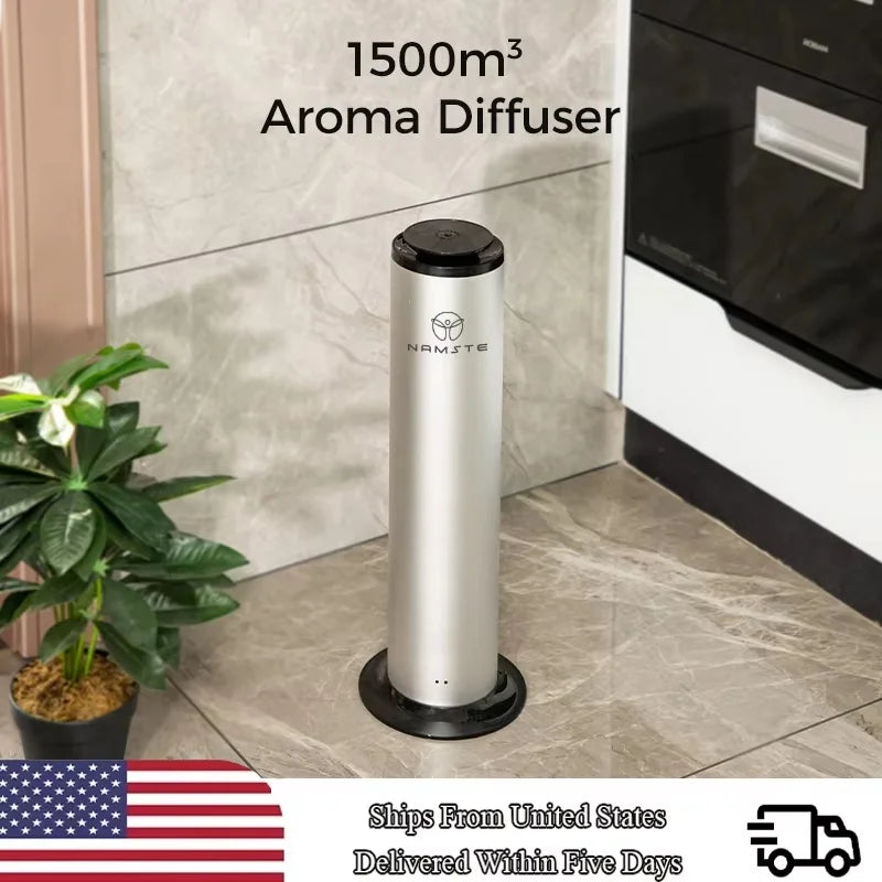 1500m³ Home Fragrance Perfume Oil Scent Diffuser Machine 500ML Air Freshener Metal Body Dorm Room Essentials WIFI Bluetooth APP