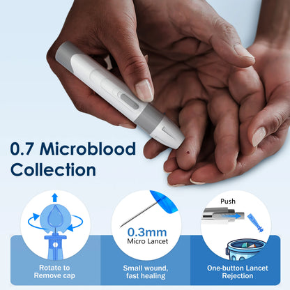 G-425-2 Linksun Blood Glucose Meter Glucometer Kit Medical Diabetes Testing Blood Sugar Tester Digital Glucosemeter Complete Kit