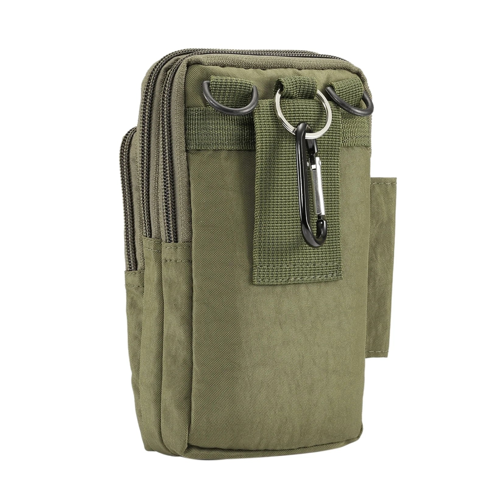 Outdoor Phone Carrying Case Pouch Nylon Crossbody Shoulder Cell Phone Holster Waist Belt Wallet Bag with Carabiner