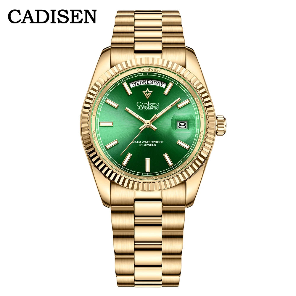 CADISEN C8185 Men Watches Swimming 10Bar Waterproof Screw Crown Japan Miyota Movement Mechanical Watch Newest Version Wristwatch